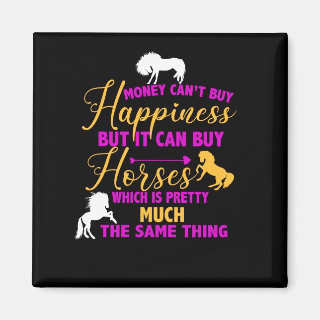 Pengar kan köpa Lila Gult för hästar Magnet (Framsidan)