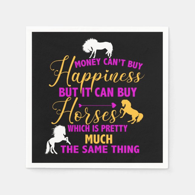 Pengar kan köpa Lila Gult för hästar Pappersservett (Framsidan)