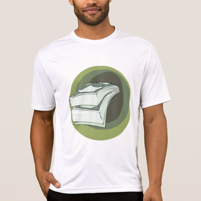Pengar kontanter gröna sedlar t shirt (Framsida)