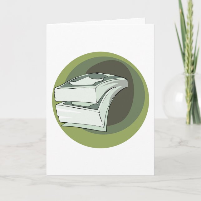 Pengar Kontanter Sedlar Gräna Dollars Kort (Framsida)