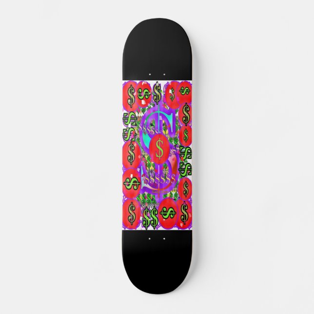 Pengar Logo Svart Mini Skateboard Bräda 18,5 Cm (Framsida)