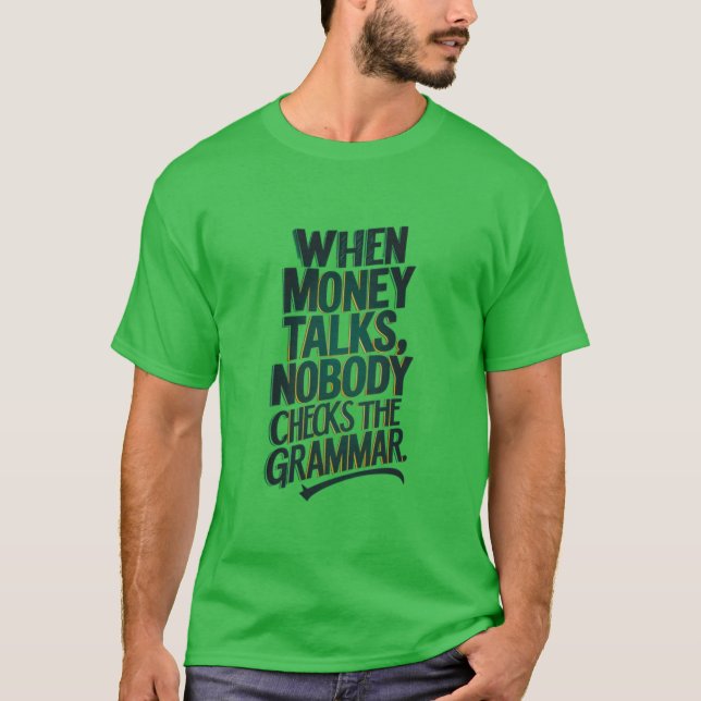 Pengar motiverande t-shirt design  (Framsida)
