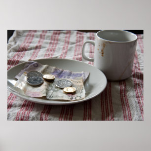 pengar och kaffe poster