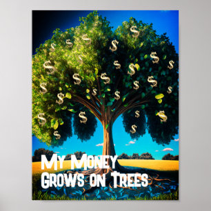 Pengar ökar på Träd välståndsöverflöd Poster