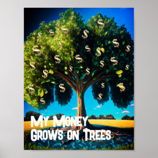 Pengar ökar på Träd välståndsöverflöd Poster