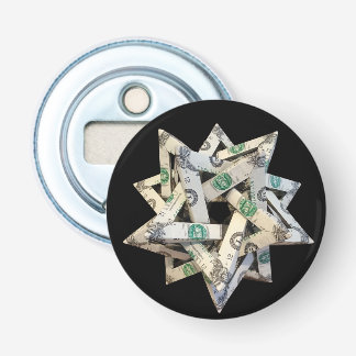 Pengar Origami Fem korsande tetraedrar Flasköppnare