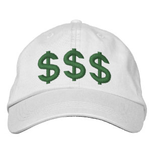 $$$$ Pengar på mind Dollar Signs är broderade Broderad Keps