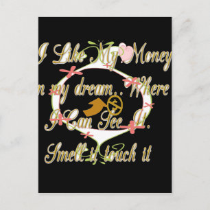 Pengar pratar i mina drömmar och jag kärlek det.pn vykort