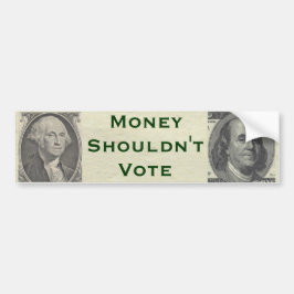 Pengar ska inte rösta bildekal