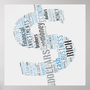 Pengar skrivade gåvor för affär för textsymbol poster