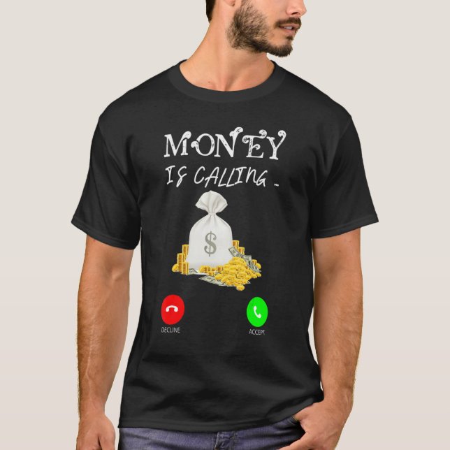 Pengar som kallar på gängster t shirt (Framsida)
