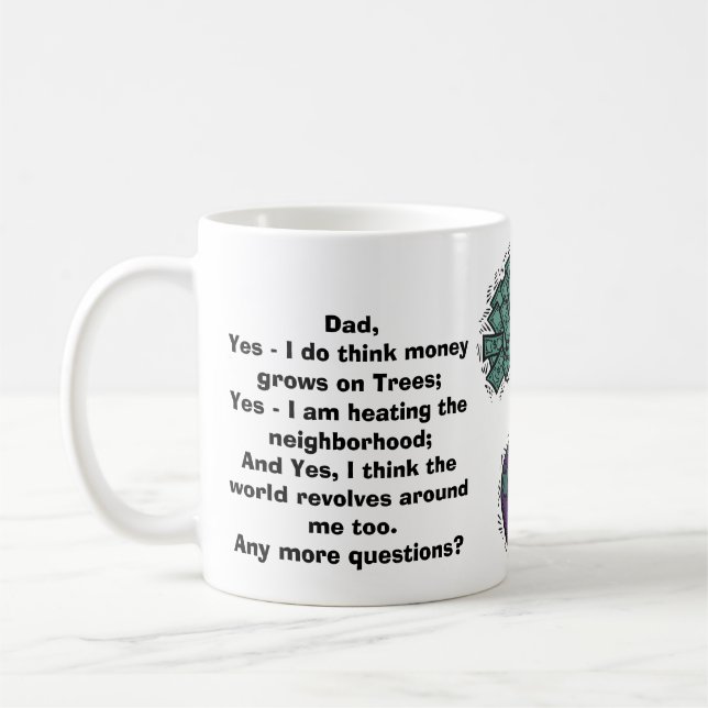 Pengar växer på träd kaffemugg (Vänster)