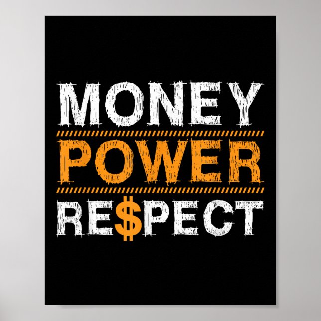 Pengar Wer Respekt Rapälskare Entreprenör Jul Poster (Framsidan)