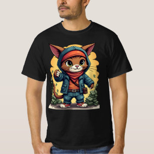 Pengarar Cat Caper - Funny Robber Cat T-Shirt