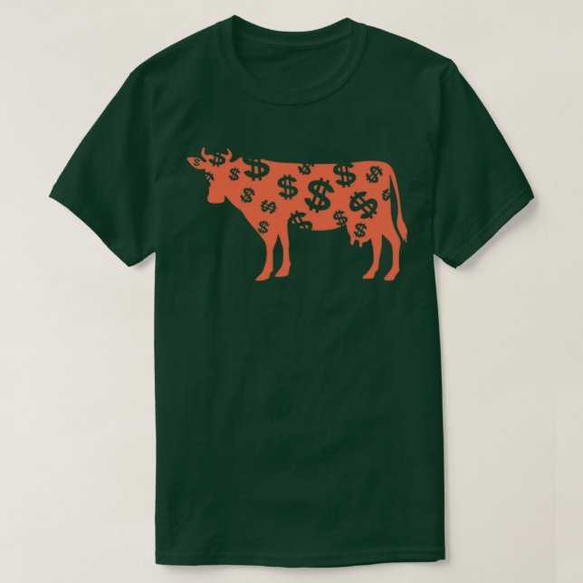 Pengarar Cow-flöde Pengarar T Shirt (Design framsida)