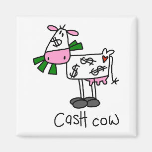Pengarar Cow Tshirts och presenter Magnet