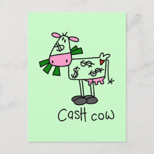 Pengarar Cow Tshirts och presenter Vykort