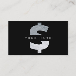 $ Pengarar-dollar Mark Silver Luxury Black Vip Visitkort