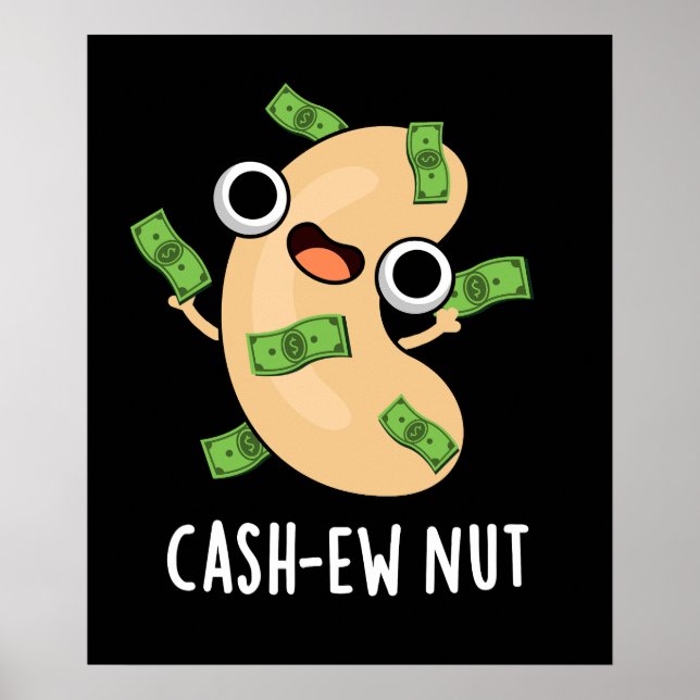 Pengarar-ew Nöt Funny Cashew Nöt Pun Mörk BG Poster (Framsidan)