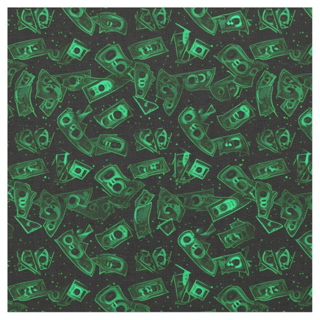pengarar-flödesdollartecken tyg (Närbild)