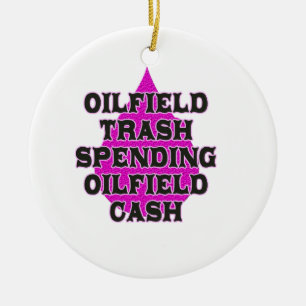 Pengarar för Oilfield för Oilfieldsoporutgifter Julgransprydnad Keramik