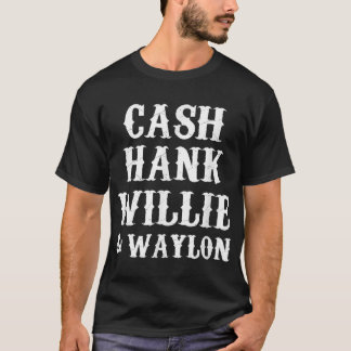 Pengarar Hank Willie och Waylon Land Music T Shirt