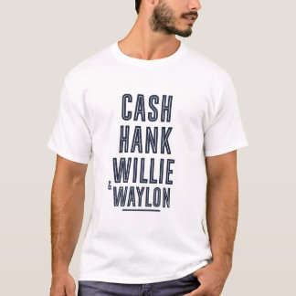 Pengarar Hank Willie och Waylon Land Side Music T Shirt