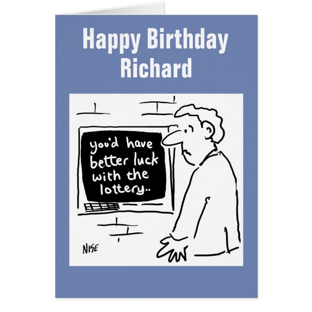 Pengarar Maskin säger: "Prova lotteriet" Hälsningskort (Framsidan)