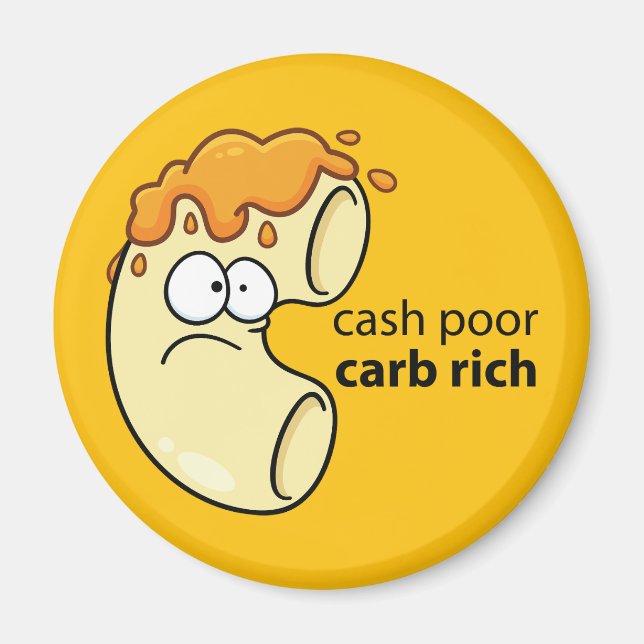 Pengarar Poor Carb Rik Round Magnet (Framsidan)