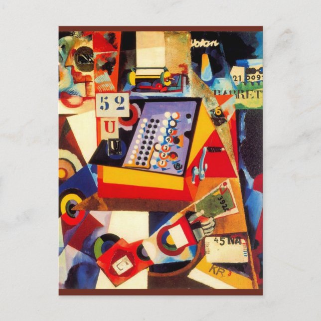 Pengarar Register av Amadeo de Souza-Cardoso Vykort (Framsida)