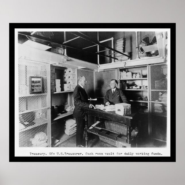 Pengarar Room in the US Treasury Vault 1912 Poster (Framsidan)