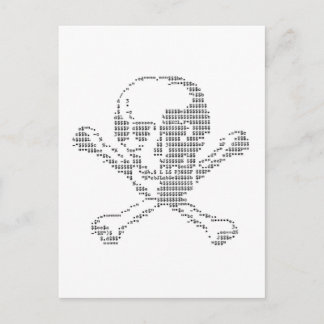 Pengarar Skull från Jolly Roger ascii art Vykort
