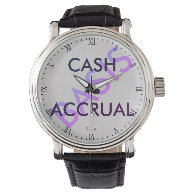 ’PENGARAR vs. ACCRUAL Basis’ Armbandsur (Framsida)