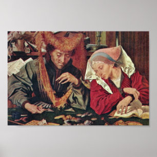 Pengarchangeren och hans fru vid Reymerswaele Poster