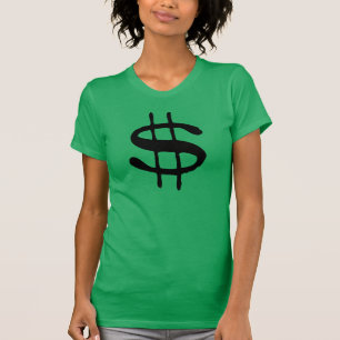 Pengardollaren undertecknar T-tröja T-shirt
