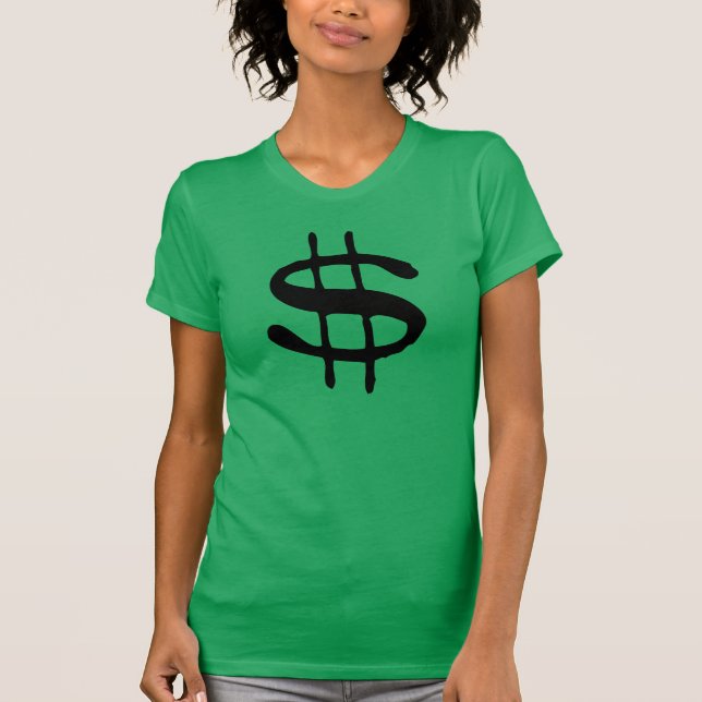 Pengardollaren undertecknar T-tröja T-shirt (Framsida)