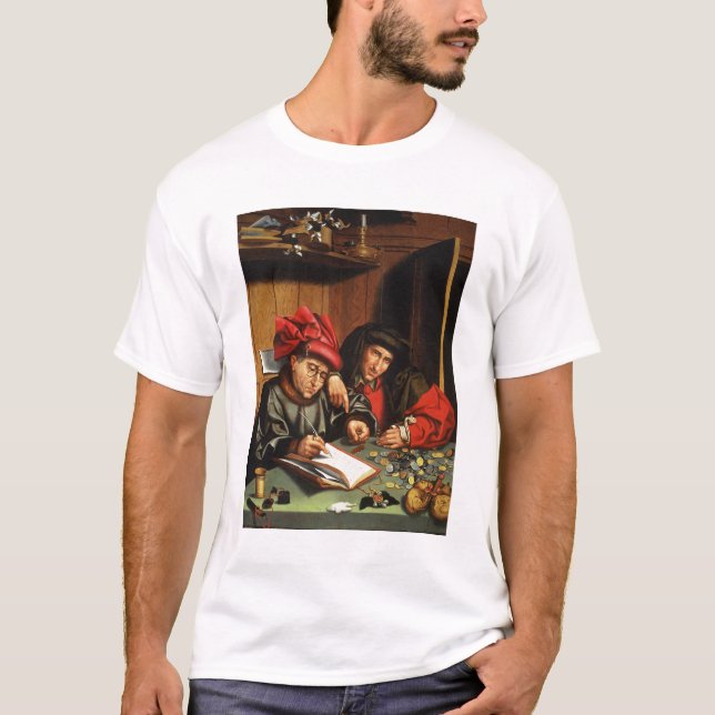 Pengarlångivarna (olja på oakpanel) tee (Framsida)