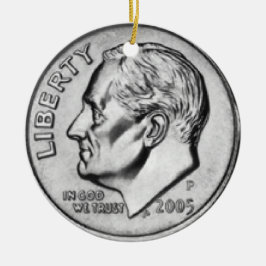 Pengarornament. Julgransprydnad Keramik