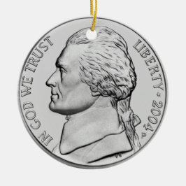 Pengarornament. Julgransprydnad Keramik