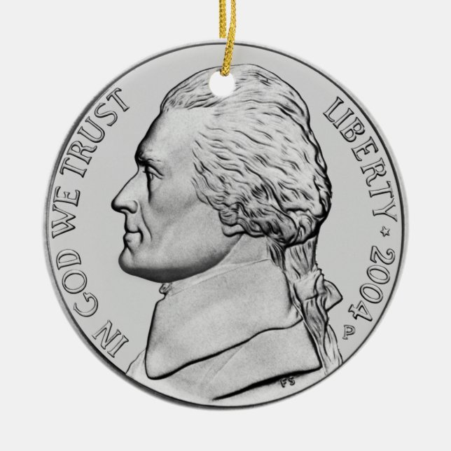 Pengarornament. Julgransprydnad Keramik (Framsidan)