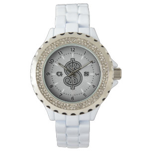 Pengarurklocka - Svart & Vitt Armbandsur