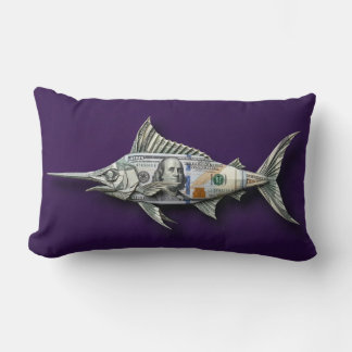 Pengfisk i origami lumbarkudde