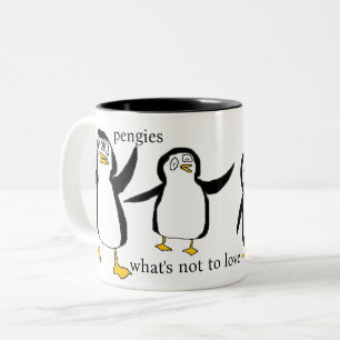 Pengies, det är inte till Kärlek Två-Tonad Mugg