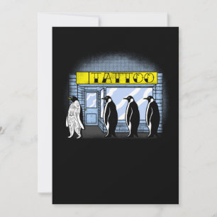 Pengiun-tattogåva Tack Kort