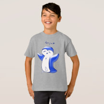 Pengu Lycklig Penguin(Blue) Kids T-Shirt