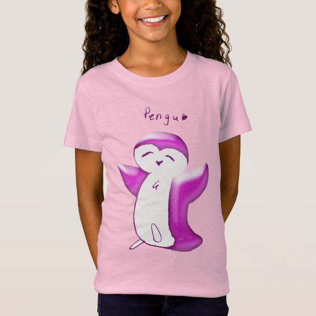 Pengu Lycklig Penguin (BrightStor) Kids Tshirt T Shirt (Framsida)