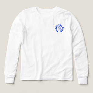 Pengu Lycklig Penguin Roligt Klubb (Blue-W), lång T Shirt