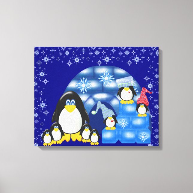 Penguin2 Wrapped Canvas (Framsida)
