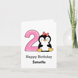 Penguin 2:a födelsedagen kort