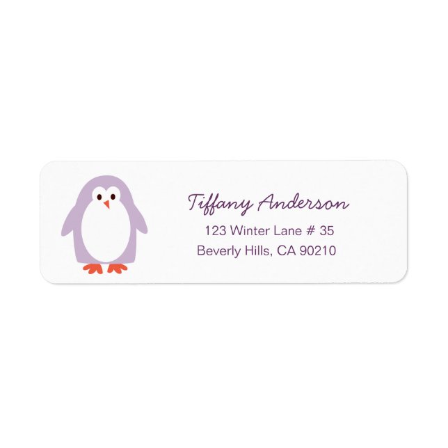 Penguin-Adressetiketter Returadress Etikett (Framsidan)